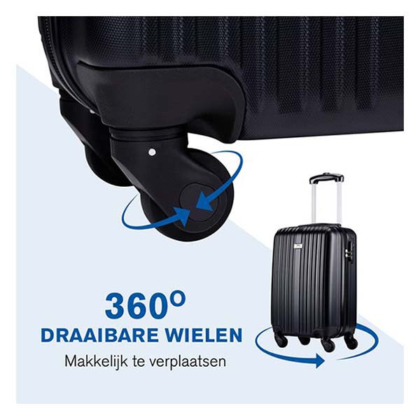 Kofferset | Slazenger | 2-delig (Hand- en ruimbagage, Zwart)